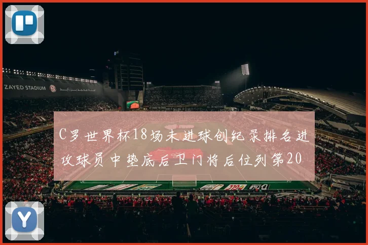C罗世界杯18场未进球创纪录排名进攻球员中垫底后卫门将后位列第20